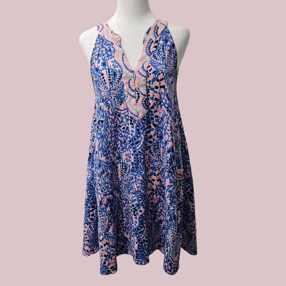 Lilly Pulitzer Vibrant Blue and Pink Mini Dress